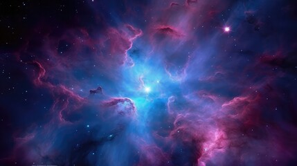 Wall Mural - beautiful space and nebula background made with generative ai