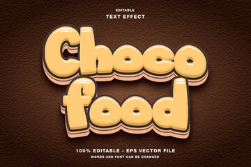 Wall Mural - Choco food editable text effect