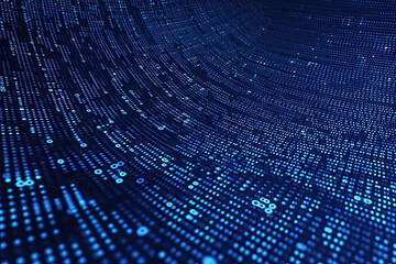Wall Mural - Digital binary data streaming binary code background. Matrix background with digits. Generative AI