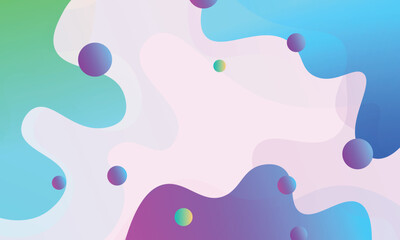 Wall Mural - Colorful fluid shape background. Gradient wavy shape background.