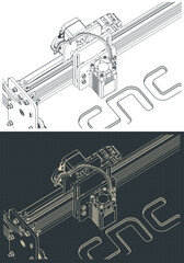 Wall Mural - CNC router close-up