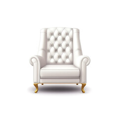 Luxury armchair isolated on a white background