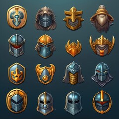 Wall Mural - shield knight medieval ai generated