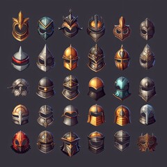 Wall Mural - antique helmet medieval ai generated