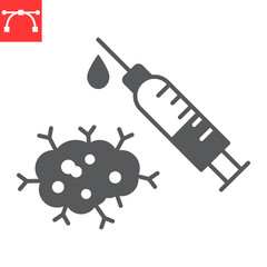 Wall Mural - immunotherapy glyph icon