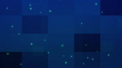 Wall Mural - digital small squares hud loop background.abstract digital data technology grid fx background loop 4