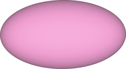 Poster - 3D pink oval geometric figure with guides