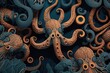 Octopus pattern otherworldly fashion textures limited ocean cool. Generative AI AIG15.