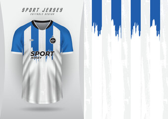 Wall Mural - background for sports jersey soccer jersey running jersey racing jersey stripes pattern blue and white