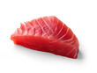 Tuna sashimi isolated on white background. Raw tuna fish.