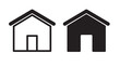 home Icon. home page outlined vector button sign. simple house symbol for web or app ui design.	