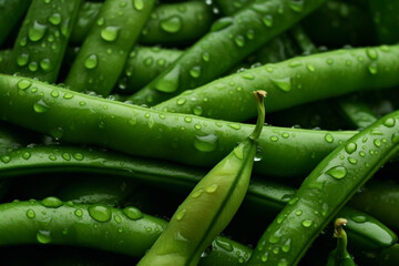 Wall Mural - Fresh Green Beans. Ai generative