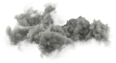 Poster - Storm darkness cloud on transparent background 3d rendering png