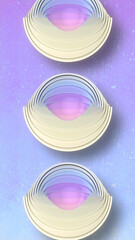 Leinwandbilder - 3d rendering digital illustration of a pattern of elegant geometric objects. Abstract neon background