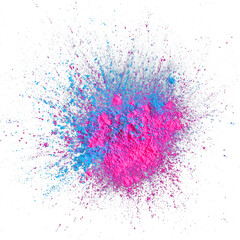 Colorful rainbow holi paint splash, color powder explosion, AI generated image, Colorful rainbow holi paint splash png 