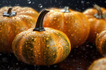 Wall Mural - Fresh Pumpkins. Ai generative