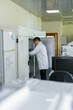 © Oleksii Syrotkin/Stocksy - Laboratory refrigerator researcher biotechnology instrument