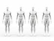 © DSimage - business bunch crowd of people Collection. set isolated on white background. generative ai