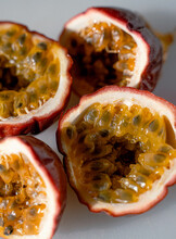Passion Fruit Halves With Seeds 