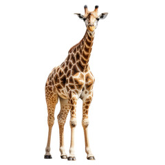 giraffe on a transparant background, png, generative ai