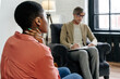 © Sergey Narevskih/Stocksy - Black female patient discussing problems during therapy