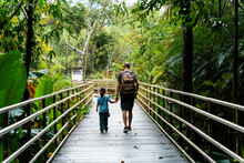 Father And Daughter Travel Costa Rica Rainforest