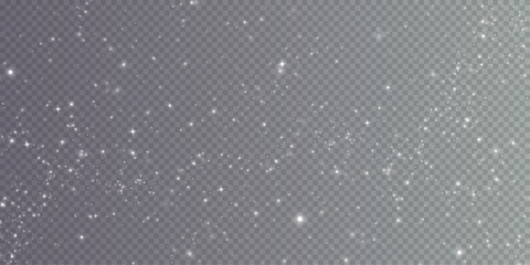 Wall Mural - Bokeh light lights effect background. White png dust light. Christmas background of shining dust Christmas glowing light bokeh confetti and spark overlay texture for your design.	
