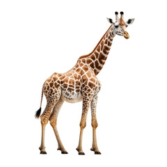 giraffe on a transparant background, png, generative ai