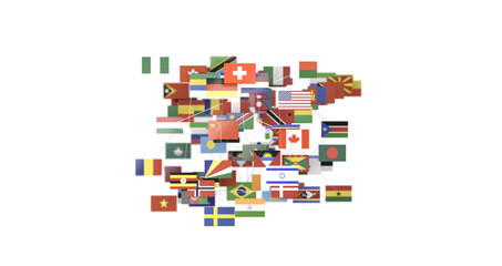 Wall Mural - world national flags