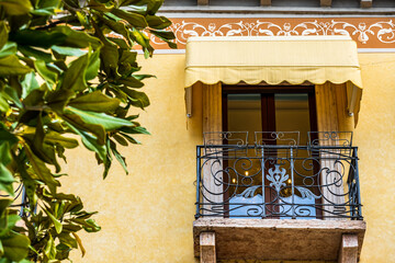 Poster - typical old balcony in italy