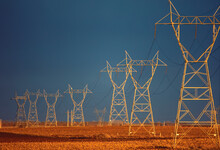 Power Lines Powerlines Sunset North Dakota Late Spring Film Capture