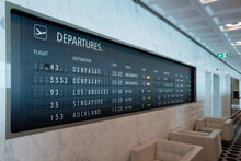 Airline departure board 