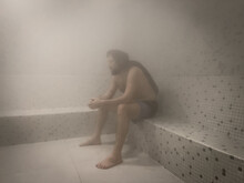 Man In Steam Room