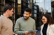 © Nuria Seguí/Stocksy - Diverse Business Colleagues On Business Meeting Outside