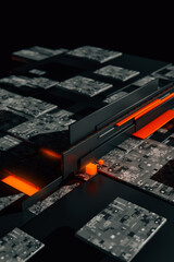 Dark Technological Abstract Background