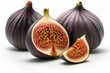tasty figs on a white background