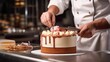 © ThisDesign - pastry chef decorating a cake generative ai