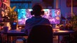 © ThisDesign - video game developer working on a new game. generative ai