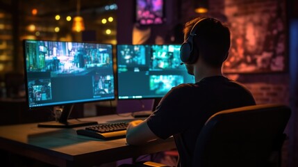 video game developer working on a new game. generative ai