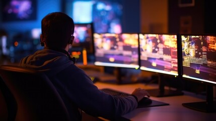 video game developer working on a new game. generative ai