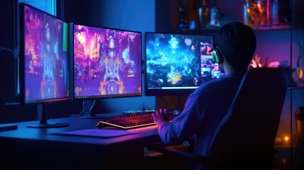 video game developer working on a new game. generative ai