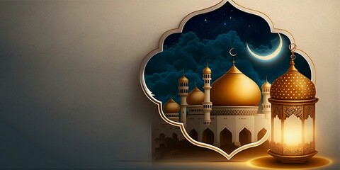 Wall Mural - Elegant Islamic background create with generative AI.