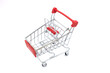 Shopping cart isolated, A grocery shopping cart on a white background. Shopping concept.