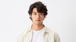© buritora - 白いシャツを着た真顔の男性（アジア人・中国人・日本人・韓国人・Generative AI）
