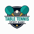 © khezylicious - table tennis sport vector template. ping pong ball club graphic illustration.