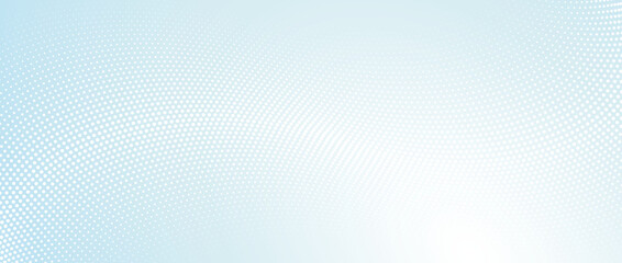 Wall Mural - halftone wave lines texture. white dotted stripes on light blue background. warped and curved lines 