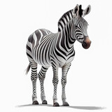 Fototapeta  - zebra isolated on white