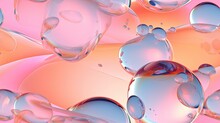 Seamless Iridescent Surface Of Reflective Bubbles Suspended In Space Background Texture, Tile, 8k, Generative Ai