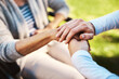 © Chanelle Malambo/peopleimages.com - Senior woman, caregiver and holding hands in support care or love for healthcare or life insurance in nature. Hand of nurse helping or nursing mature patient in wheelchair or person with a disability