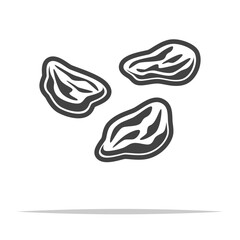 Wall Mural - raisins icon transparent vector isolated